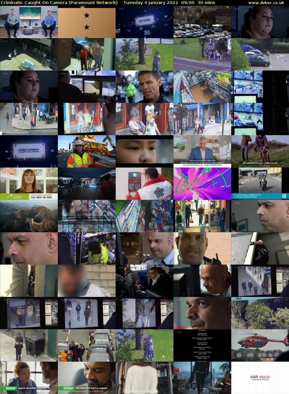 Criminals: Caught On Camera (Paramount Network) Tuesday 4 January 2022 09:00 - 09:30