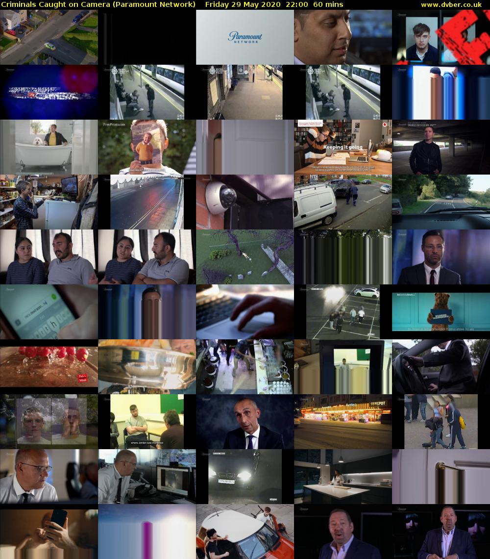 Criminals Caught on Camera (Paramount Network) Friday 29 May 2020 22:00 - 23:00
