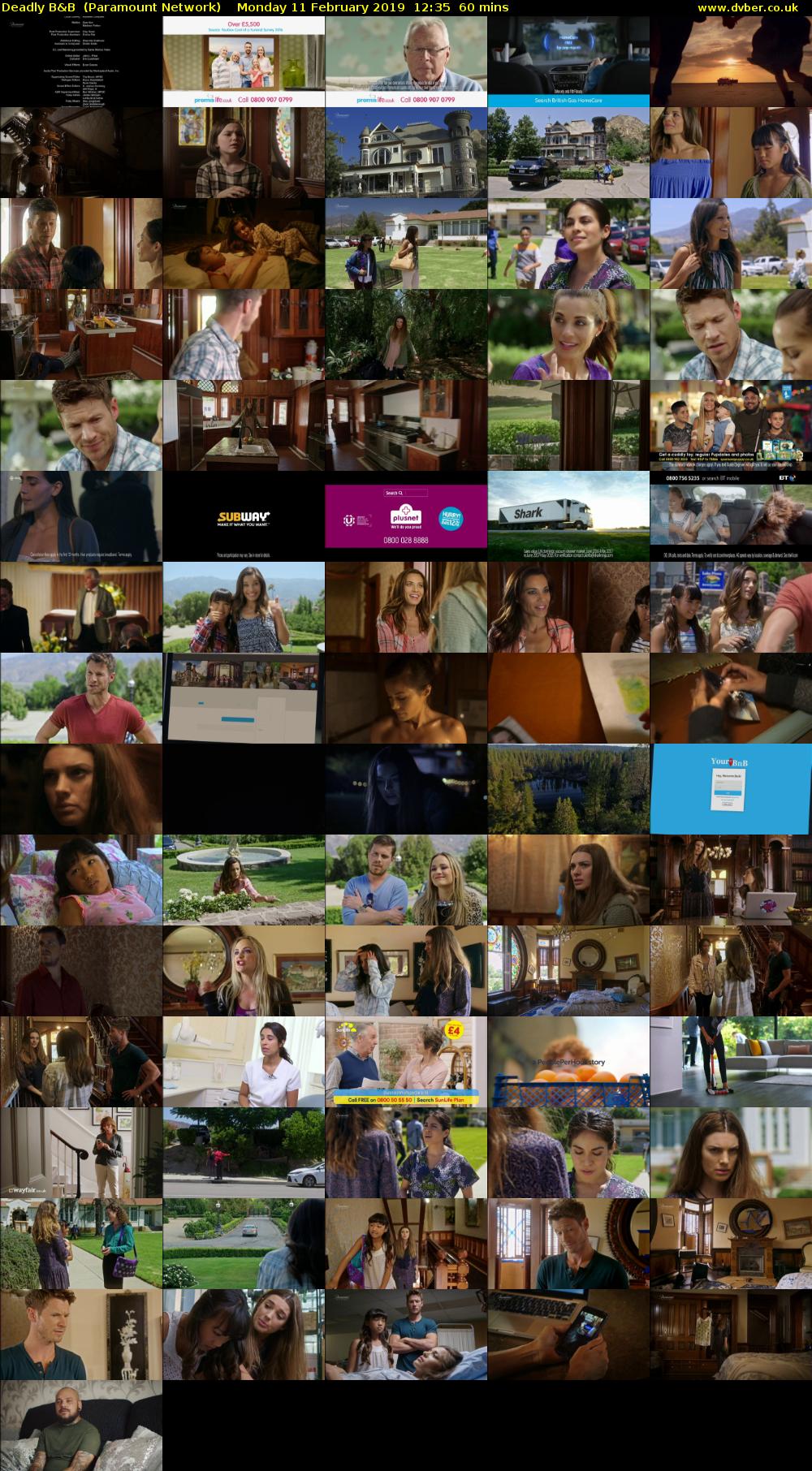 Deadly B&B  (Paramount Network) Monday 11 February 2019 12:35 - 13:35