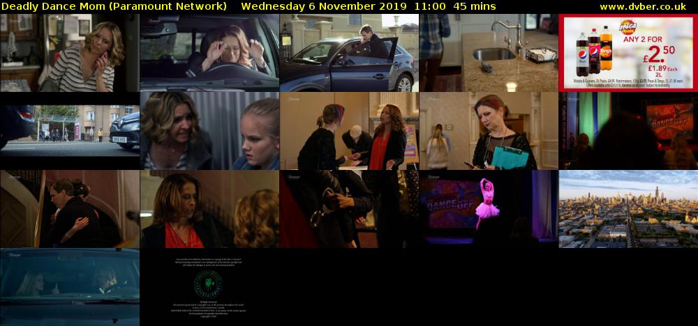 Deadly Dance Mom (Paramount Network) Wednesday 6 November 2019 11:00 - 11:45