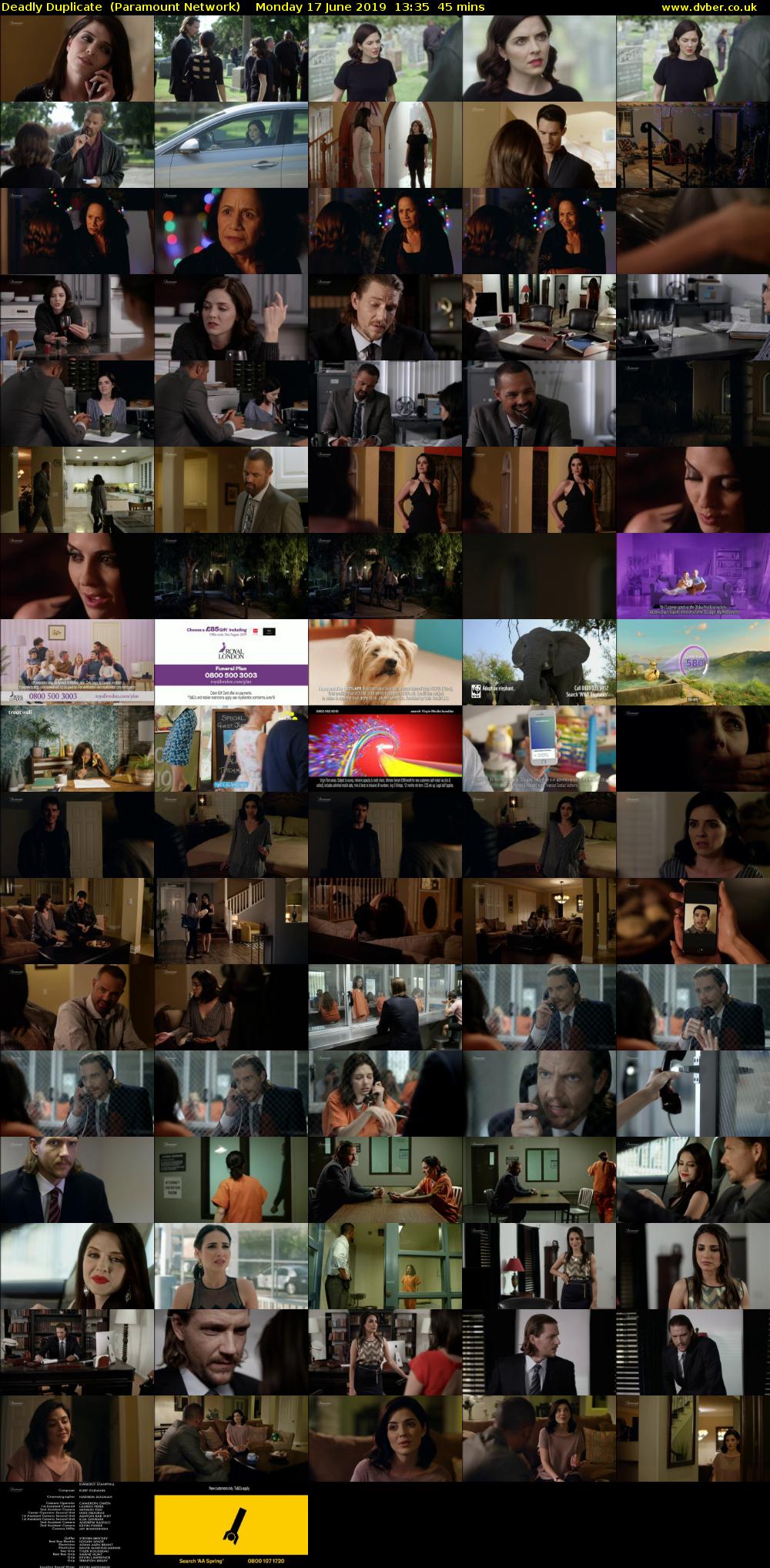 Deadly Duplicate  (Paramount Network) Monday 17 June 2019 13:35 - 14:20