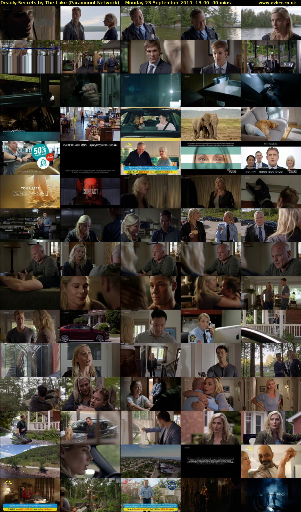 Deadly Secrets by The Lake (Paramount Network) Monday 23 September 2019 13:40 - 14:20