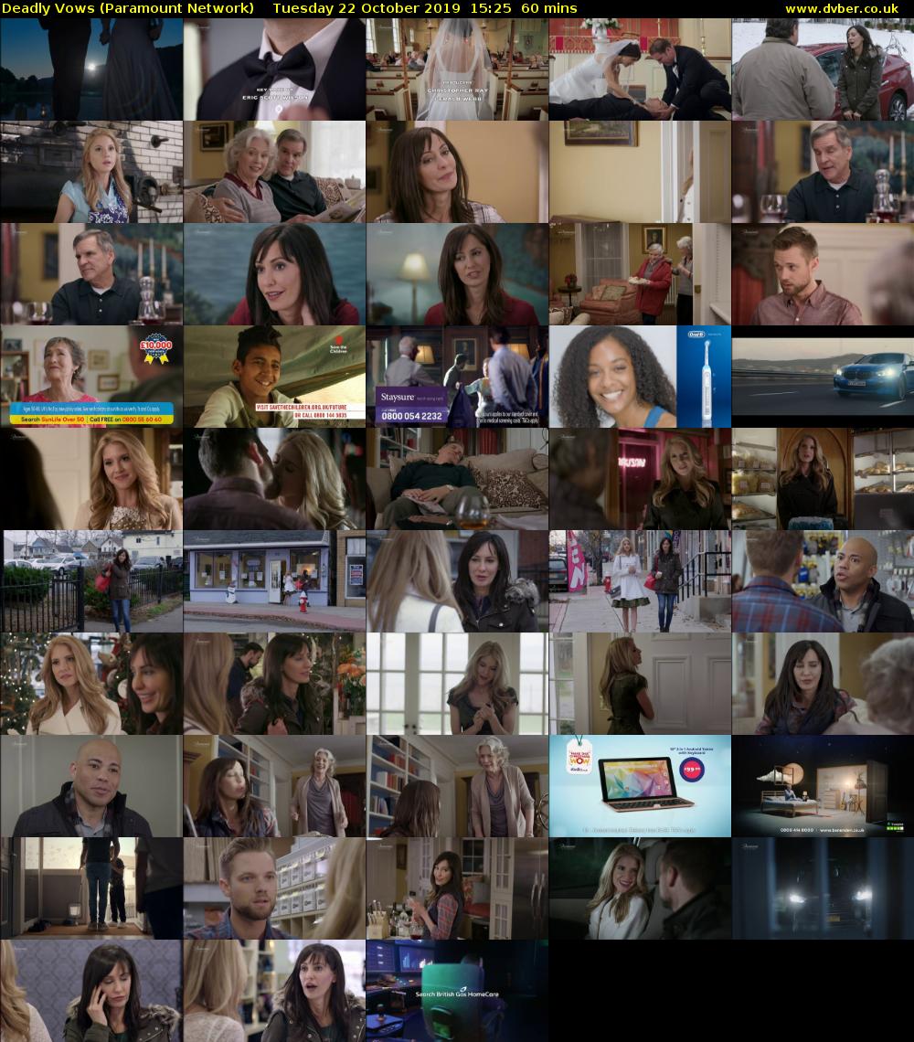 Deadly Vows (Paramount Network) Tuesday 22 October 2019 15:25 - 16:25