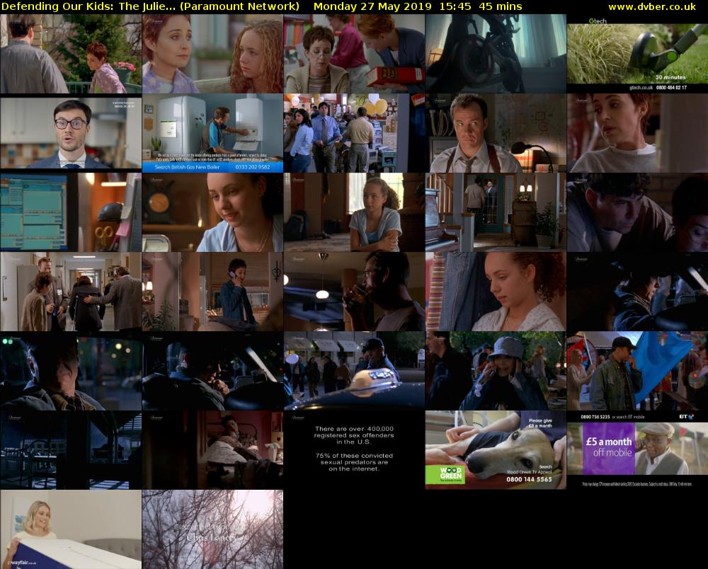 Defending Our Kids: The Julie... (Paramount Network) Monday 27 May 2019 15:45 - 16:30