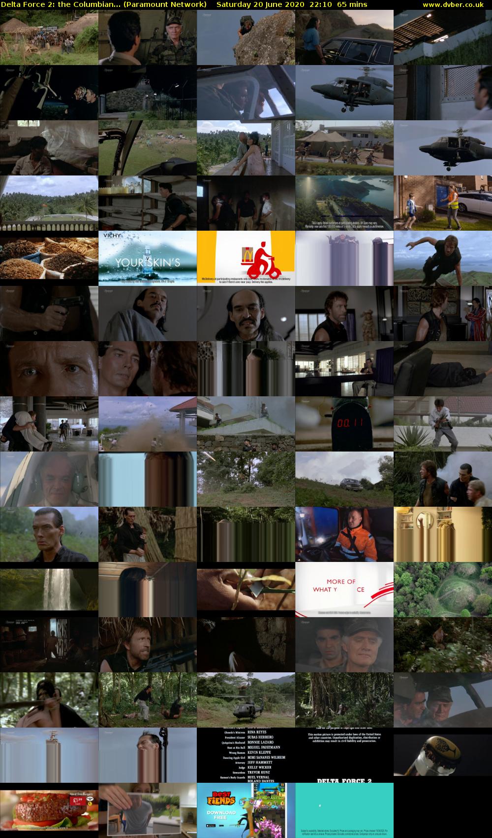 Delta Force 2: the Columbian... (Paramount Network) Saturday 20 June 2020 22:10 - 23:15
