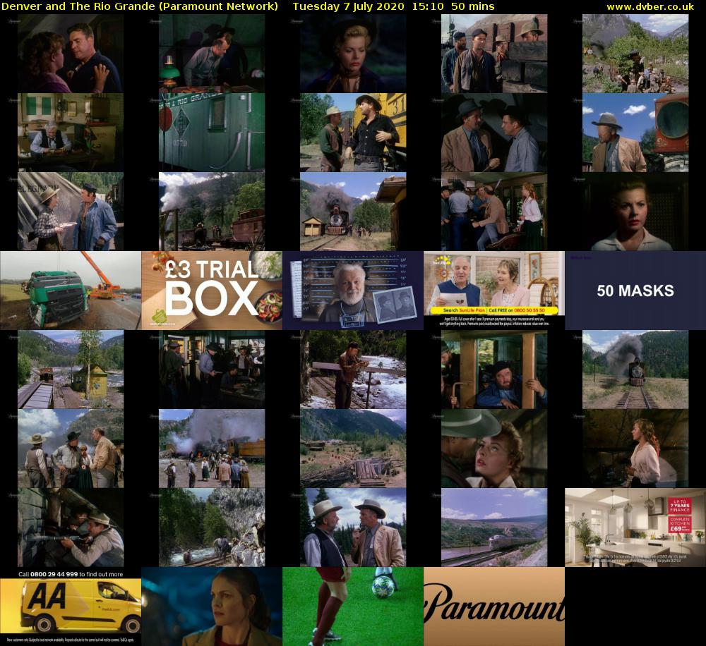 Denver and The Rio Grande (Paramount Network) Tuesday 7 July 2020 15:10 - 16:00
