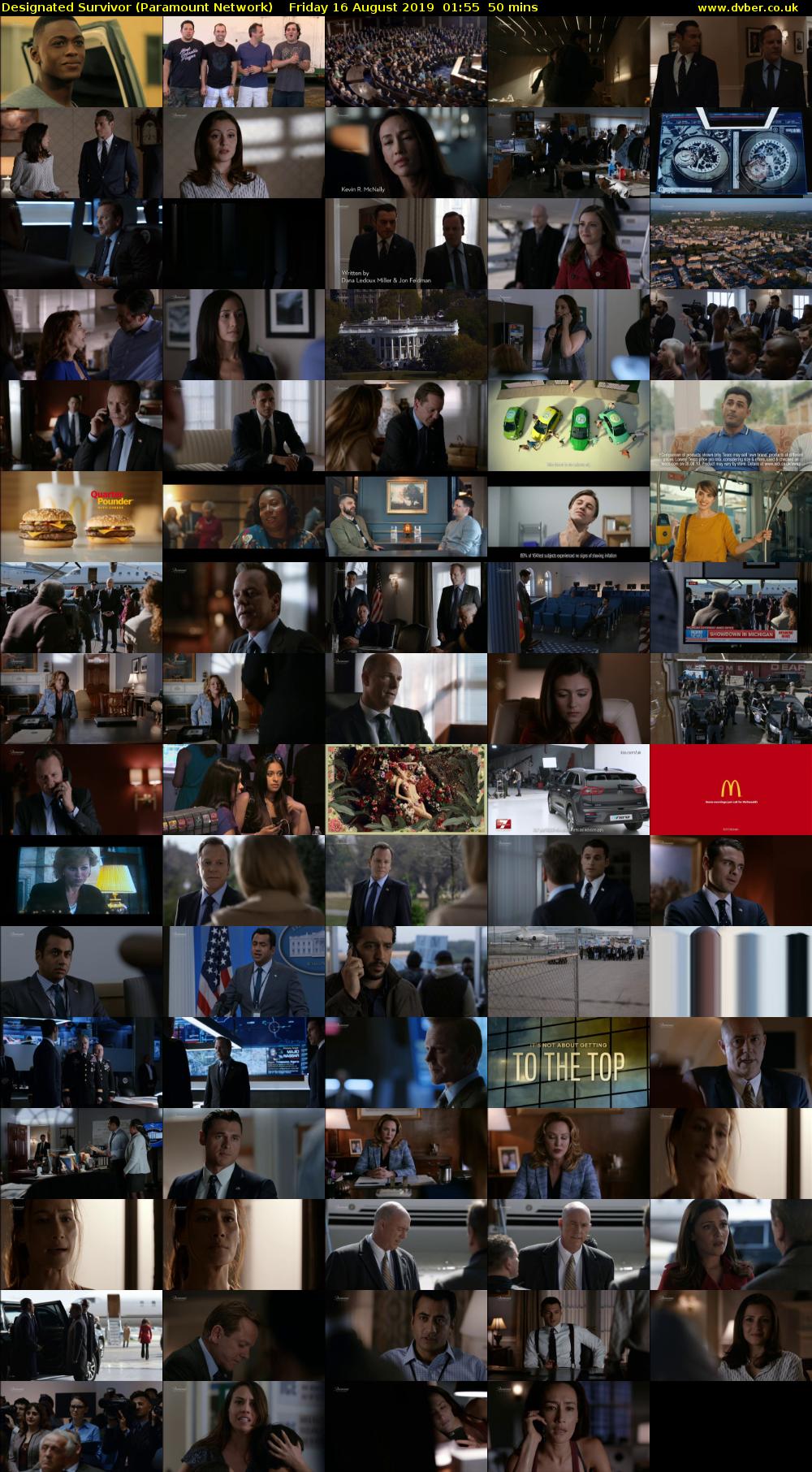 Designated Survivor (Paramount Network) Friday 16 August 2019 01:55 - 02:45
