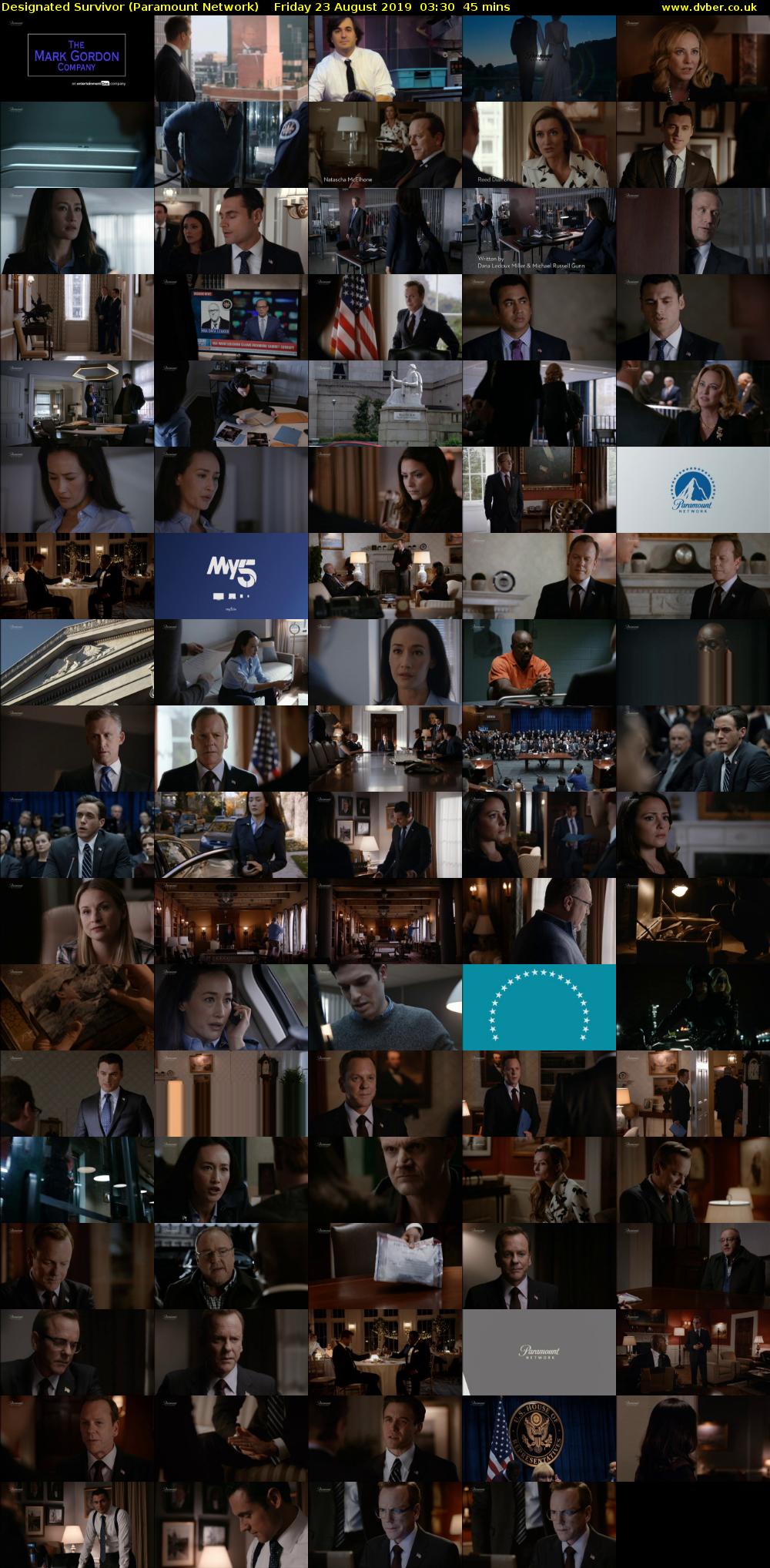 Designated Survivor (Paramount Network) Friday 23 August 2019 03:30 - 04:15