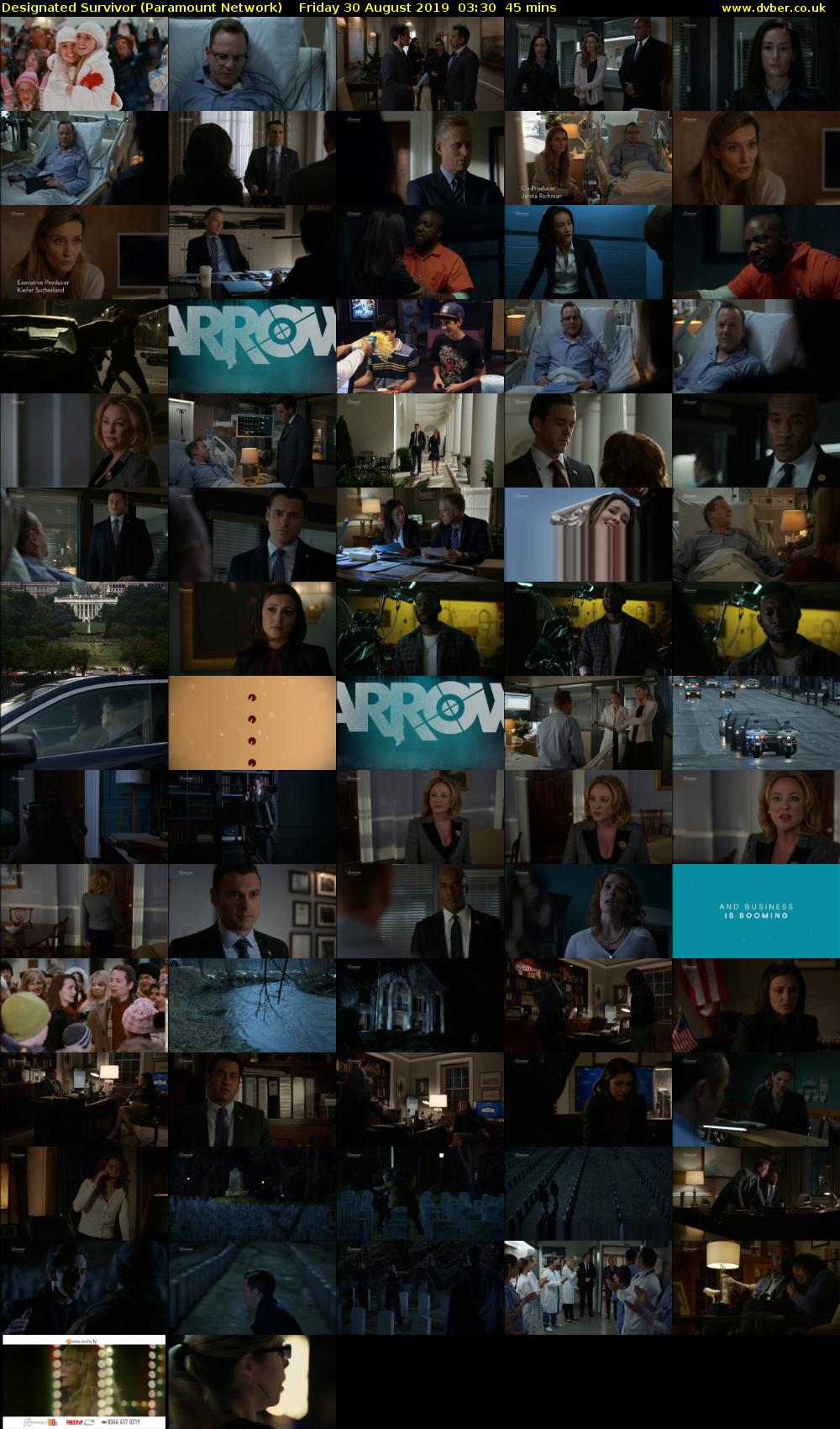 Designated Survivor (Paramount Network) Friday 30 August 2019 03:30 - 04:15