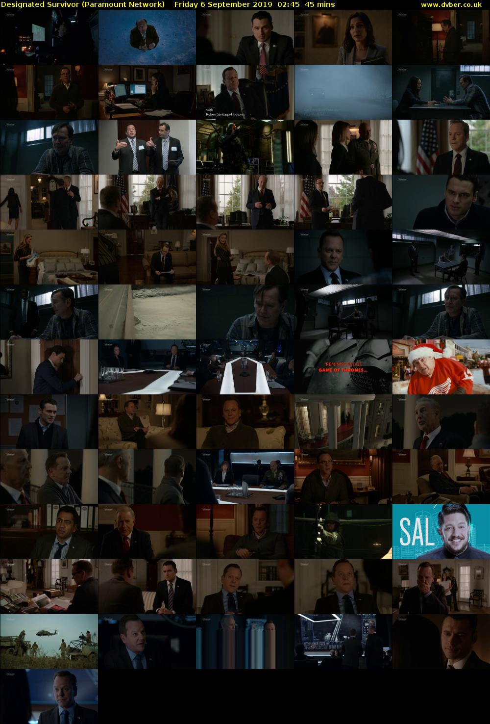 Designated Survivor (Paramount Network) Friday 6 September 2019 02:45 - 03:30