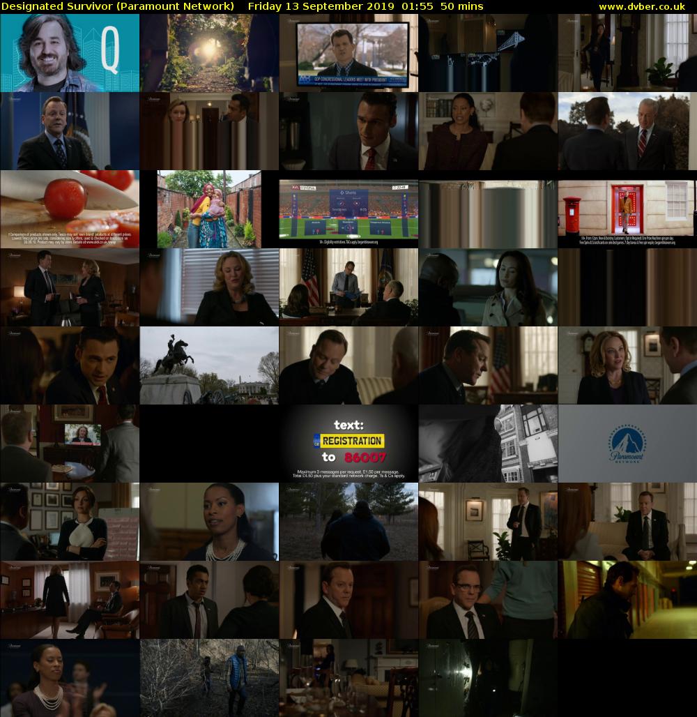 Designated Survivor (Paramount Network) Friday 13 September 2019 01:55 - 02:45