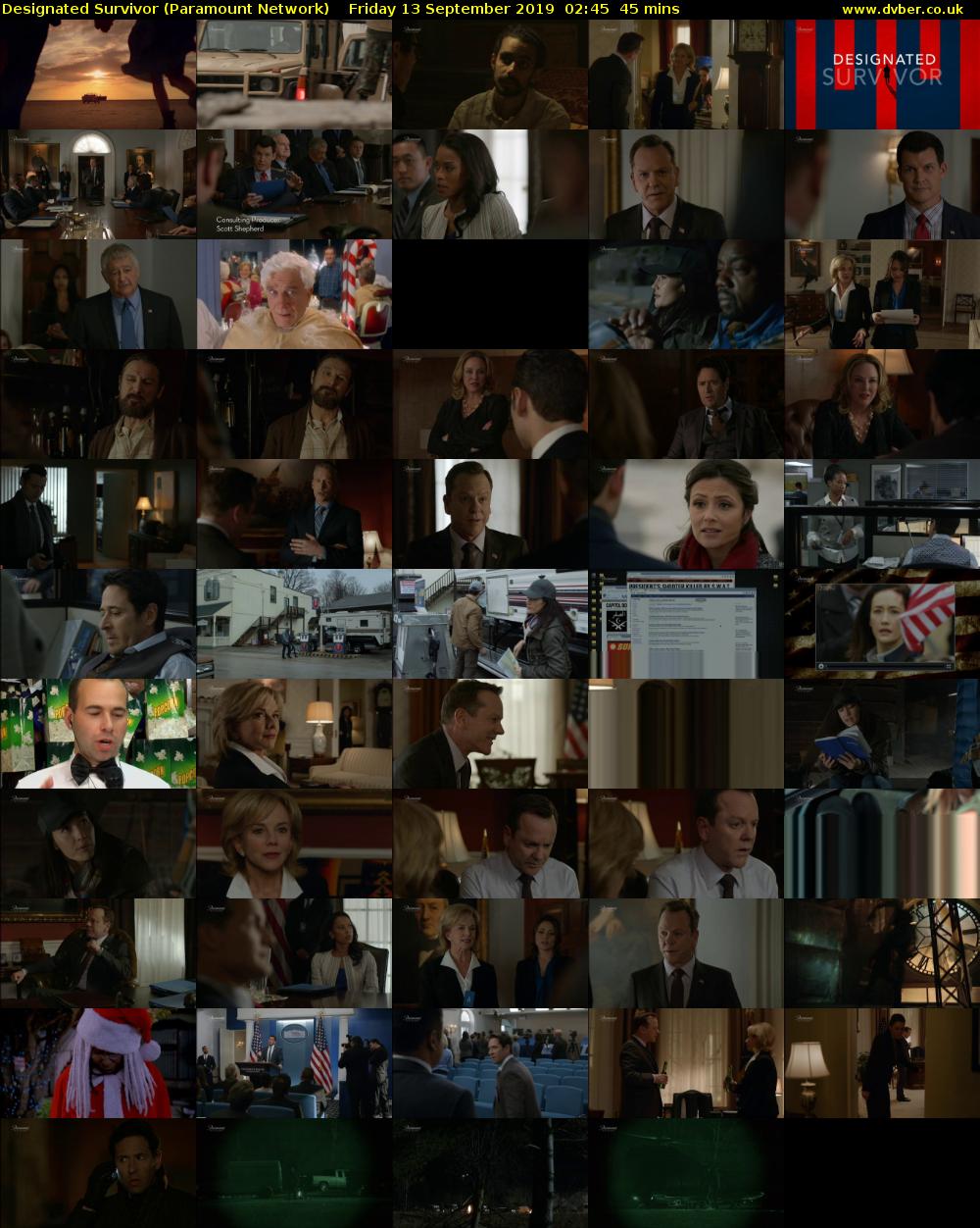 Designated Survivor (Paramount Network) Friday 13 September 2019 02:45 - 03:30