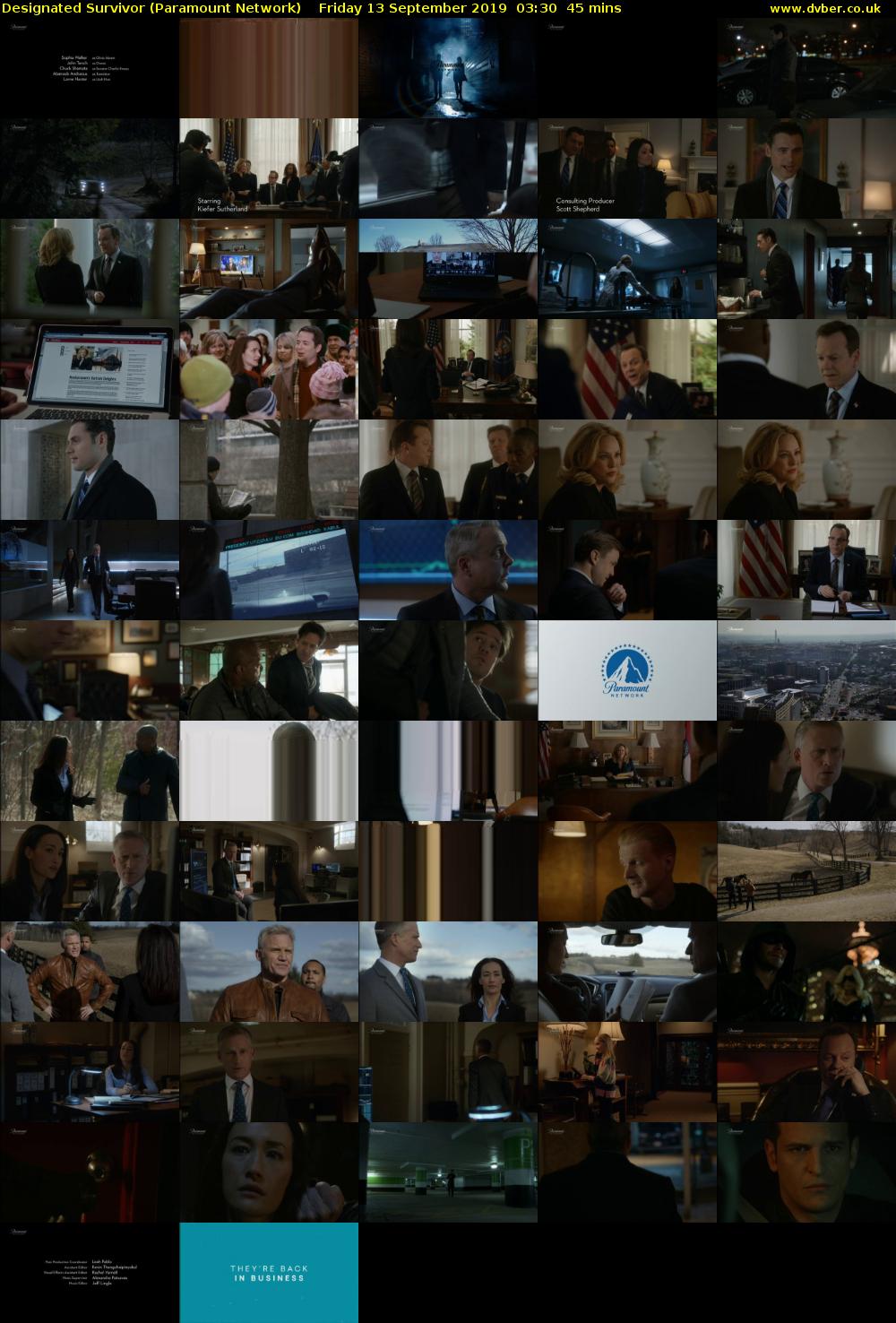 Designated Survivor (Paramount Network) Friday 13 September 2019 03:30 - 04:15
