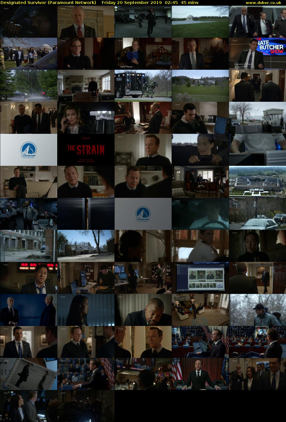 Designated Survivor (Paramount Network) Friday 20 September 2019 02:45 - 03:30