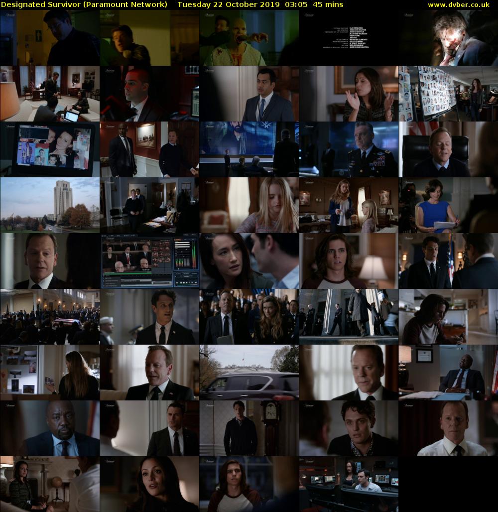 Designated Survivor (Paramount Network) Tuesday 22 October 2019 03:05 - 03:50