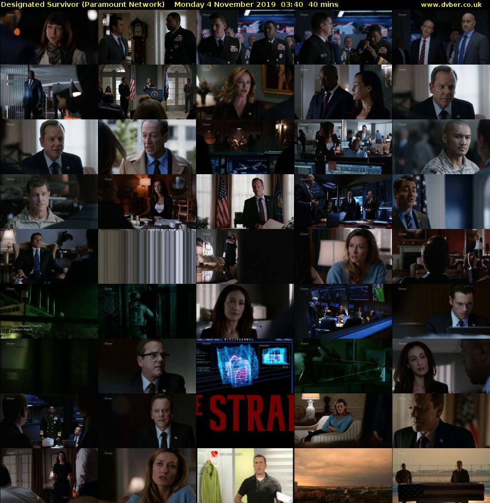 Designated Survivor (Paramount Network) Monday 4 November 2019 03:40 - 04:20