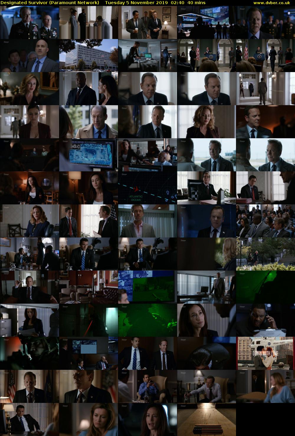 Designated Survivor (Paramount Network) Tuesday 5 November 2019 02:40 - 03:20