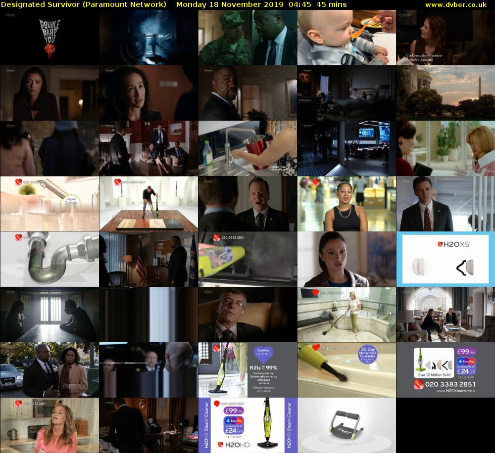 Designated Survivor (Paramount Network) Monday 18 November 2019 04:45 - 05:30