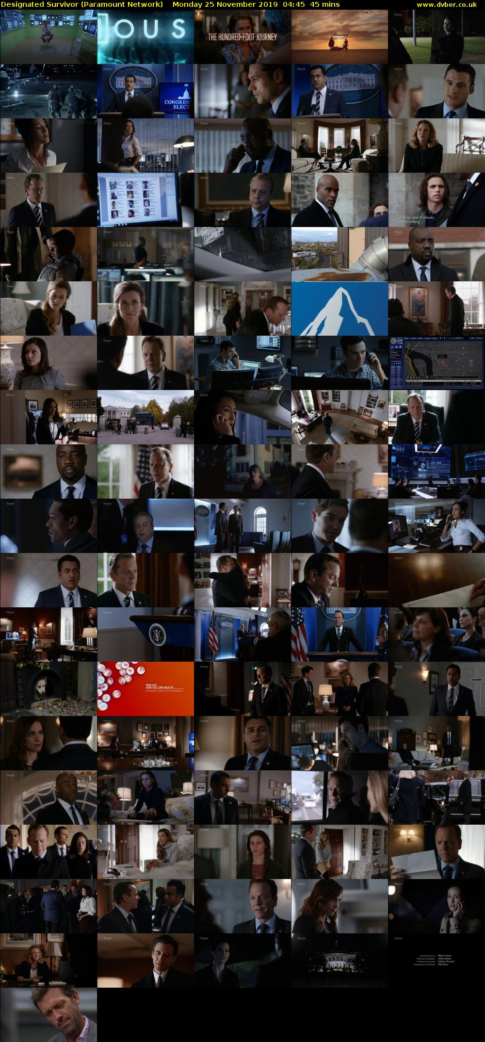 Designated Survivor (Paramount Network) Monday 25 November 2019 04:45 - 05:30