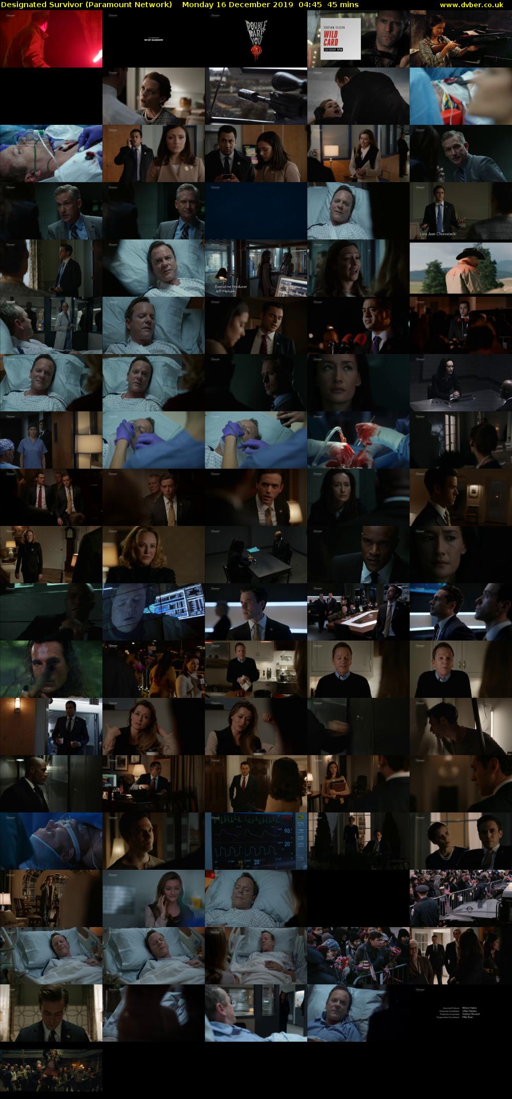 Designated Survivor (Paramount Network) Monday 16 December 2019 04:45 - 05:30
