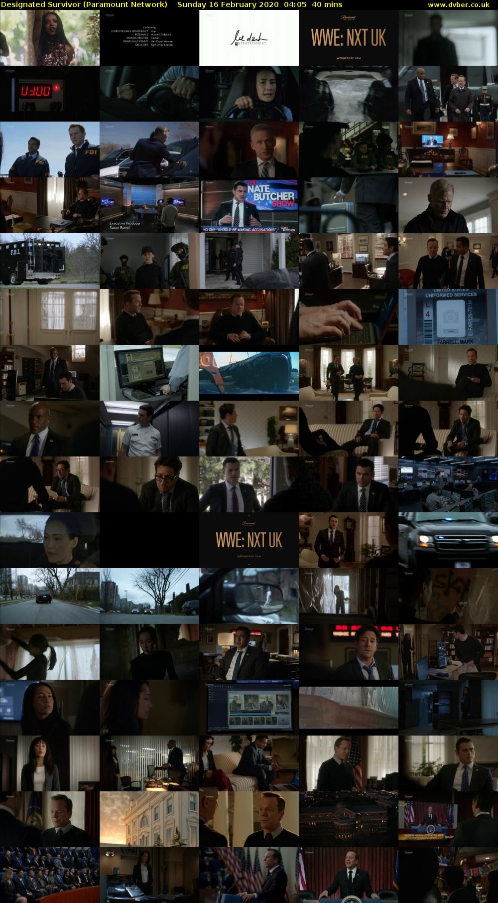 Designated Survivor (Paramount Network) Sunday 16 February 2020 04:05 - 04:45