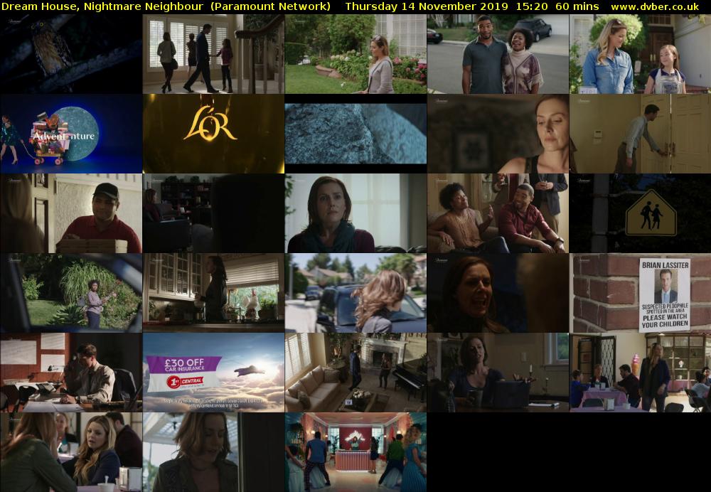 Dream House, Nightmare Neighbour  (Paramount Network) Thursday 14 November 2019 15:20 - 16:20
