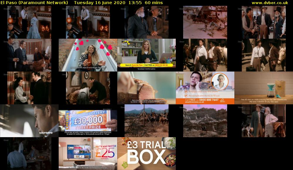 El Paso (Paramount Network) Tuesday 16 June 2020 13:55 - 14:55