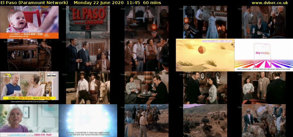 El Paso (Paramount Network) Monday 22 June 2020 11:45 - 12:45