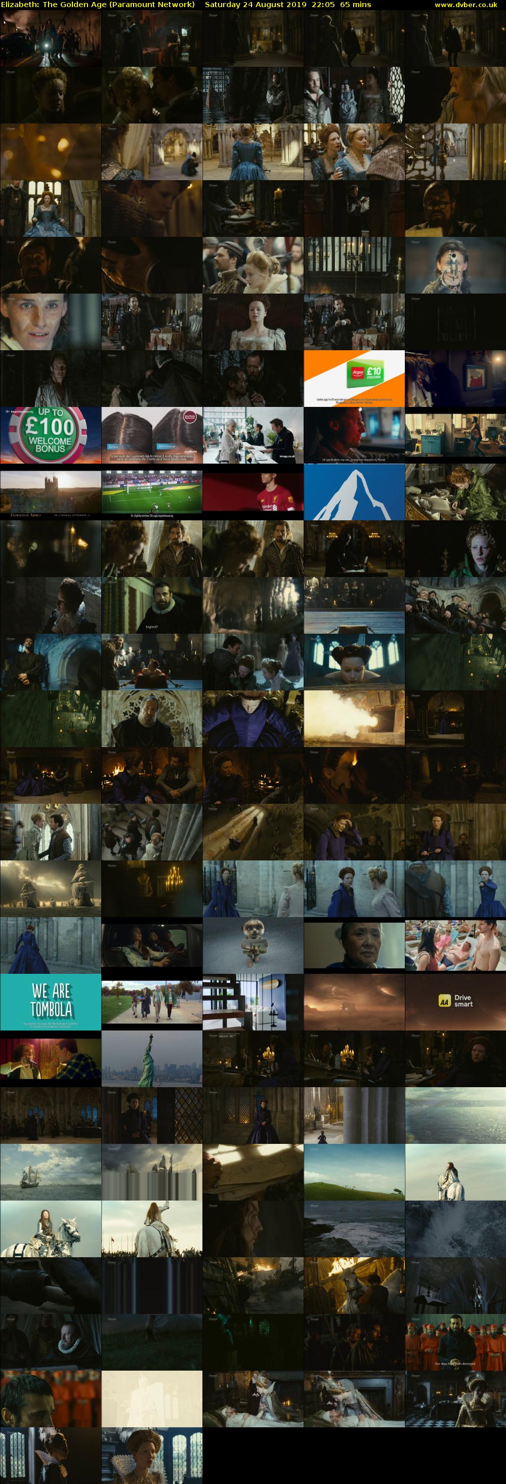 Elizabeth: The Golden Age (Paramount Network) Saturday 24 August 2019 22:05 - 23:10