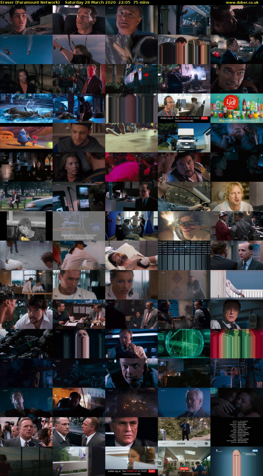 Eraser (Paramount Network) Saturday 28 March 2020 22:05 - 23:20