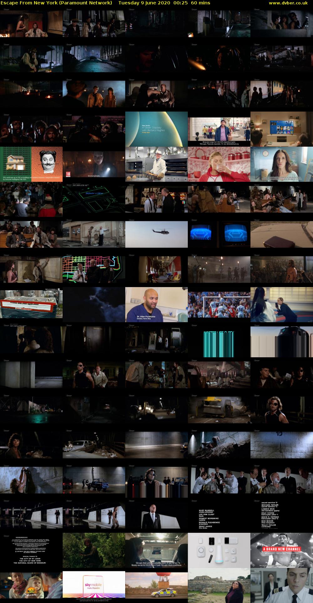 Escape From New York (Paramount Network) Tuesday 9 June 2020 00:25 - 01:25