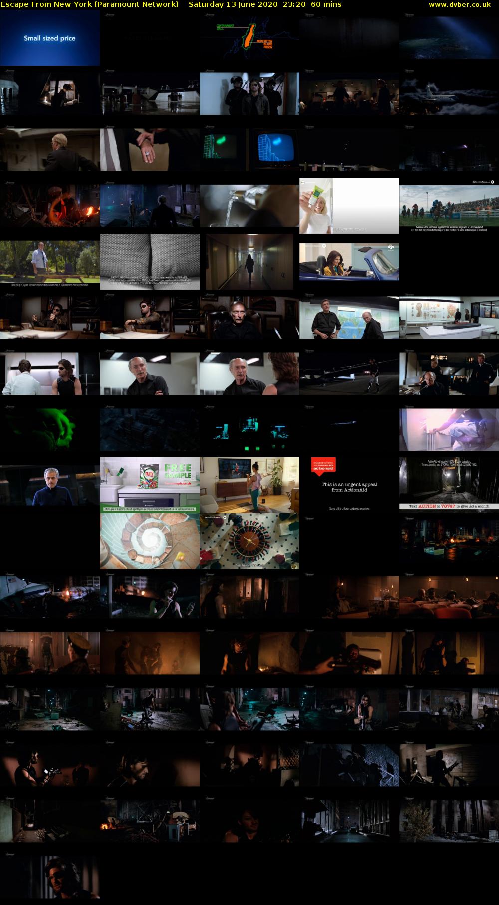Escape From New York (Paramount Network) Saturday 13 June 2020 23:20 - 00:20