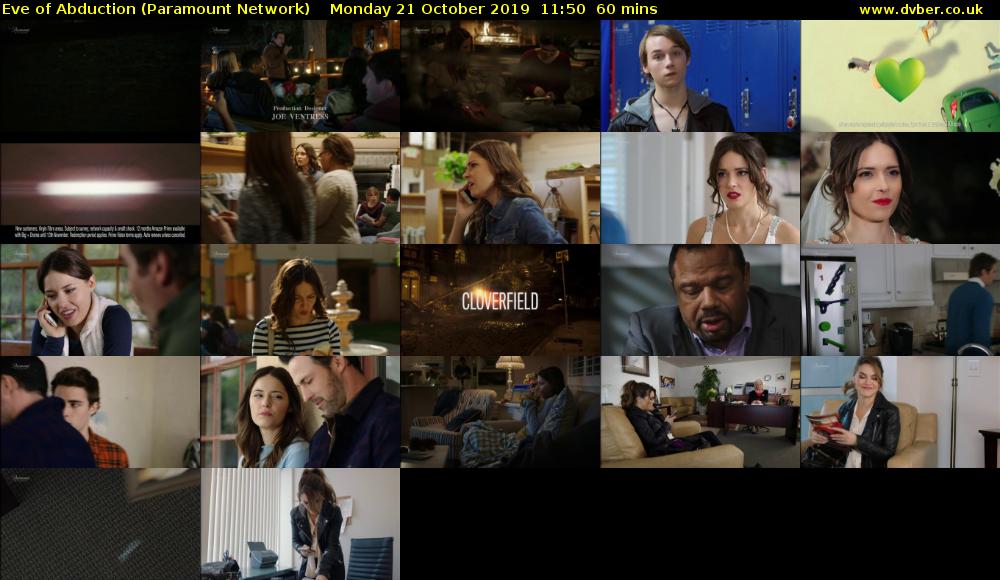 Eve of Abduction (Paramount Network) Monday 21 October 2019 11:50 - 12:50