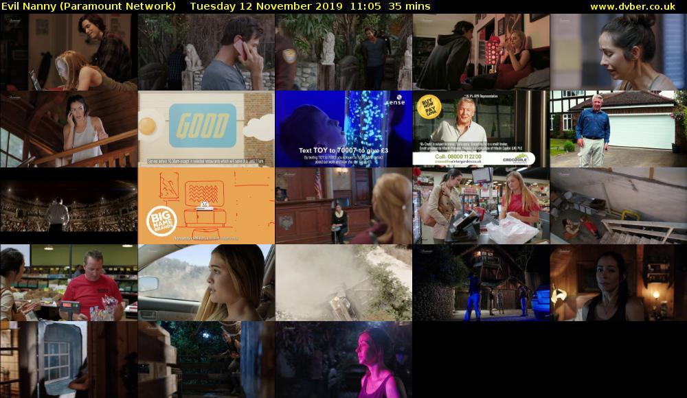 Evil Nanny (Paramount Network) Tuesday 12 November 2019 11:05 - 11:40