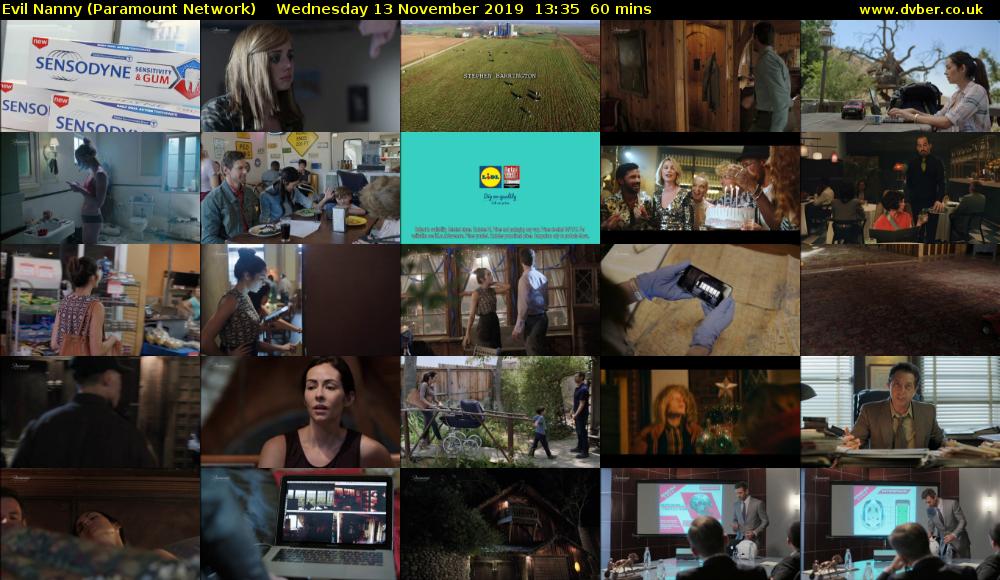 Evil Nanny (Paramount Network) Wednesday 13 November 2019 13:35 - 14:35