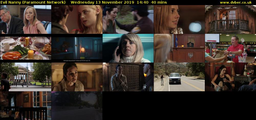 Evil Nanny (Paramount Network) Wednesday 13 November 2019 14:40 - 15:20