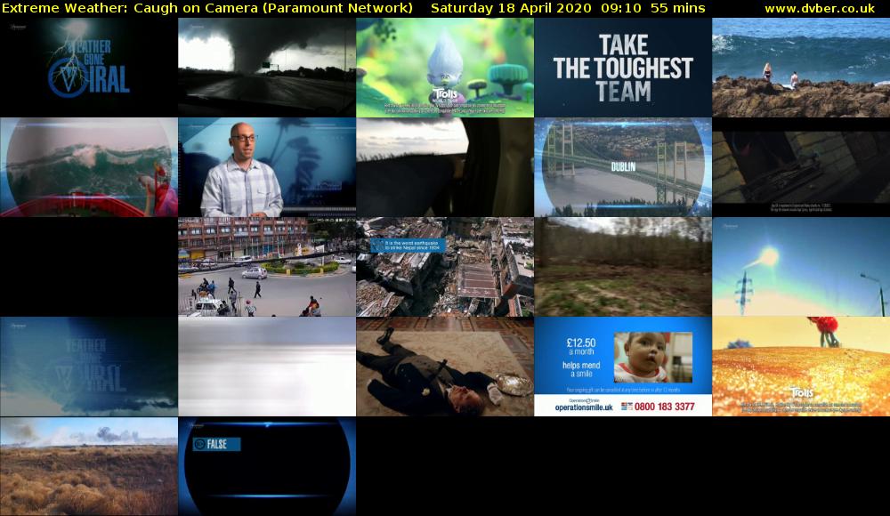 Extreme Weather: Caugh on Camera (Paramount Network) Saturday 18 April 2020 09:10 - 10:05