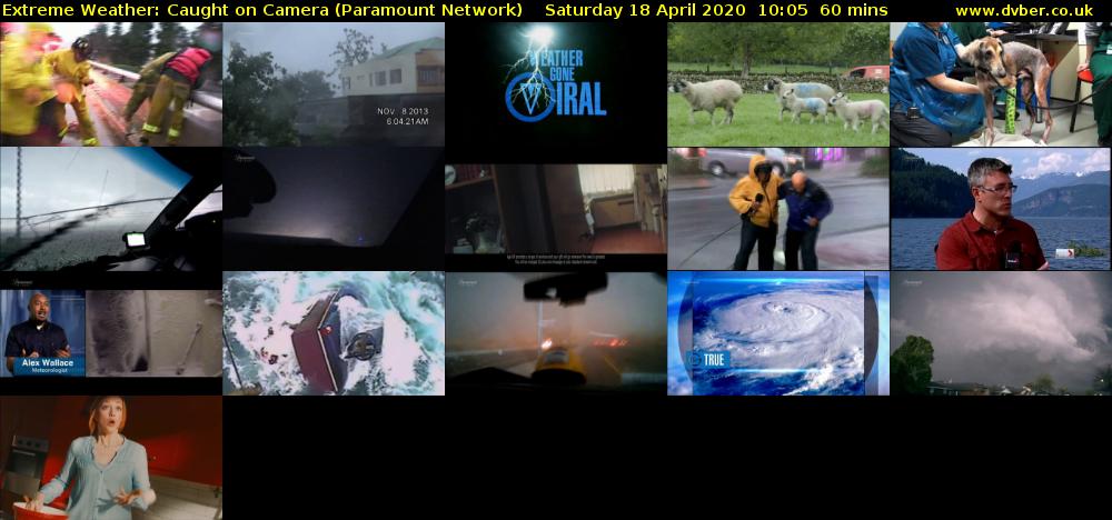Extreme Weather: Caught on Camera (Paramount Network) Saturday 18 April 2020 10:05 - 11:05