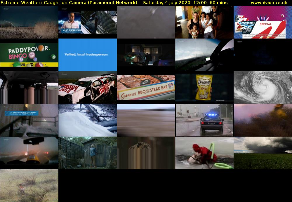 Extreme Weather: Caught on Camera (Paramount Network) Saturday 4 July 2020 12:00 - 13:00