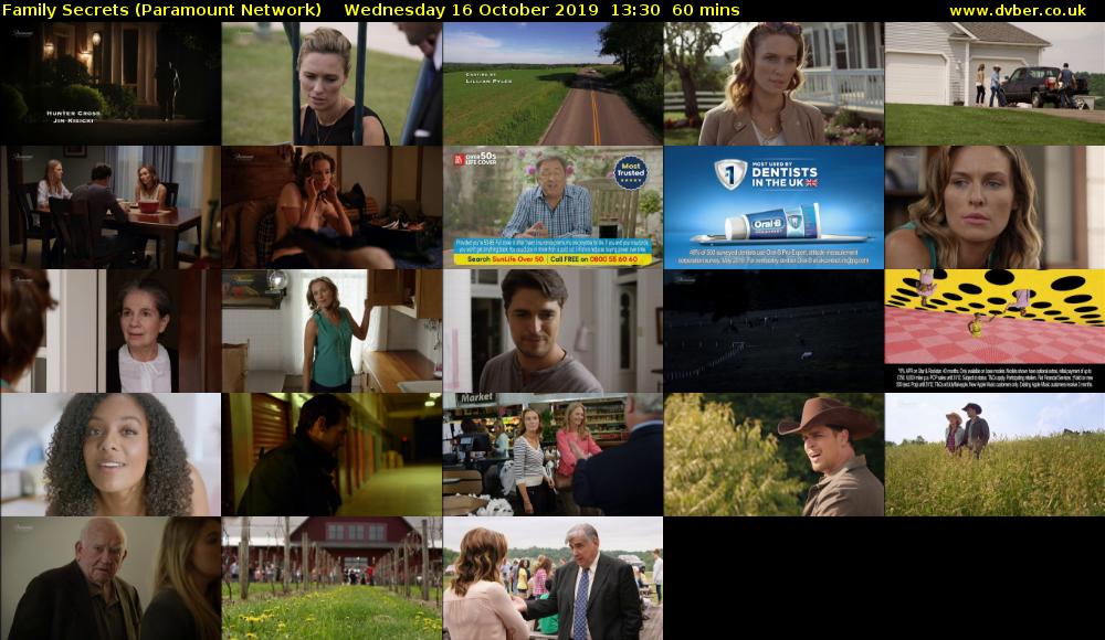 Family Secrets (Paramount Network) Wednesday 16 October 2019 13:30 - 14:30