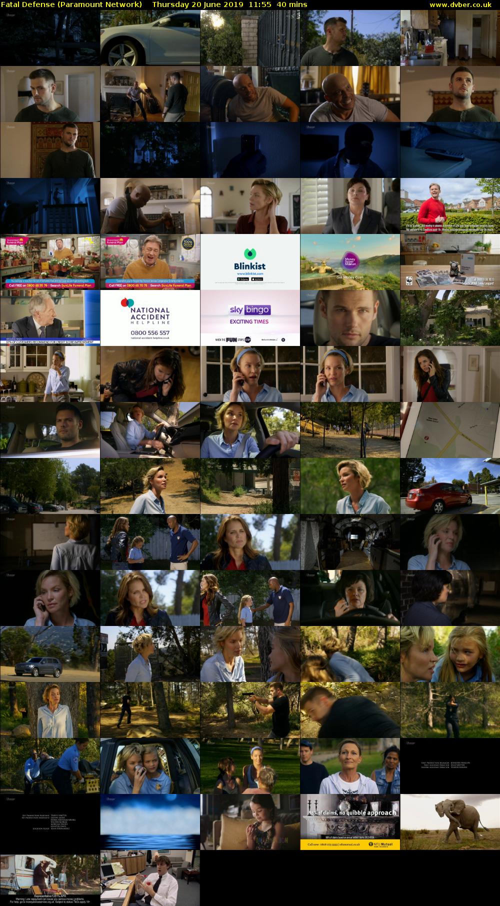 Fatal Defense (Paramount Network) Thursday 20 June 2019 11:55 - 12:35