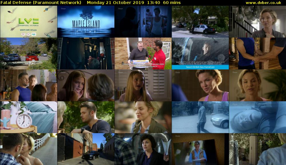 Fatal Defense (Paramount Network) Monday 21 October 2019 13:40 - 14:40