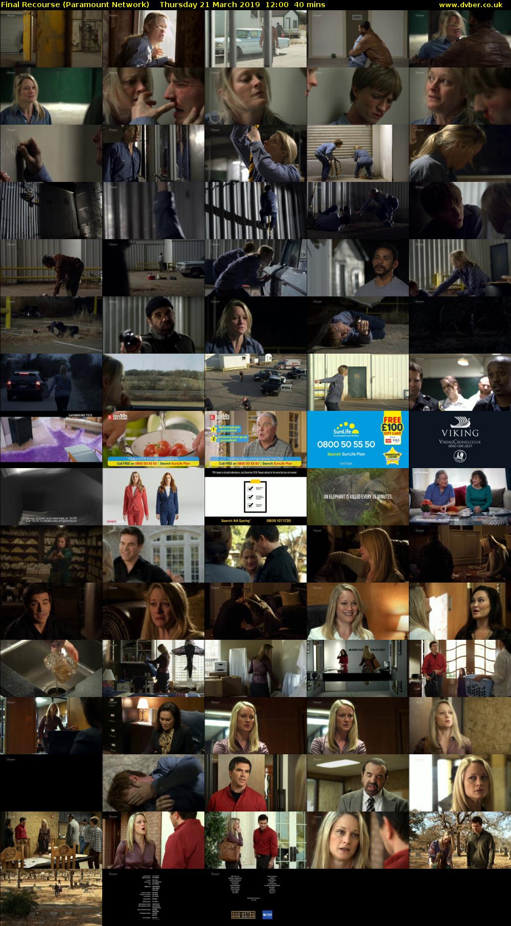 Final Recourse (Paramount Network) Thursday 21 March 2019 12:00 - 12:40