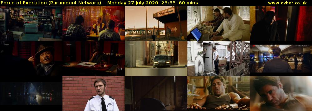 Force of Execution (Paramount Network) Monday 27 July 2020 23:55 - 00:55