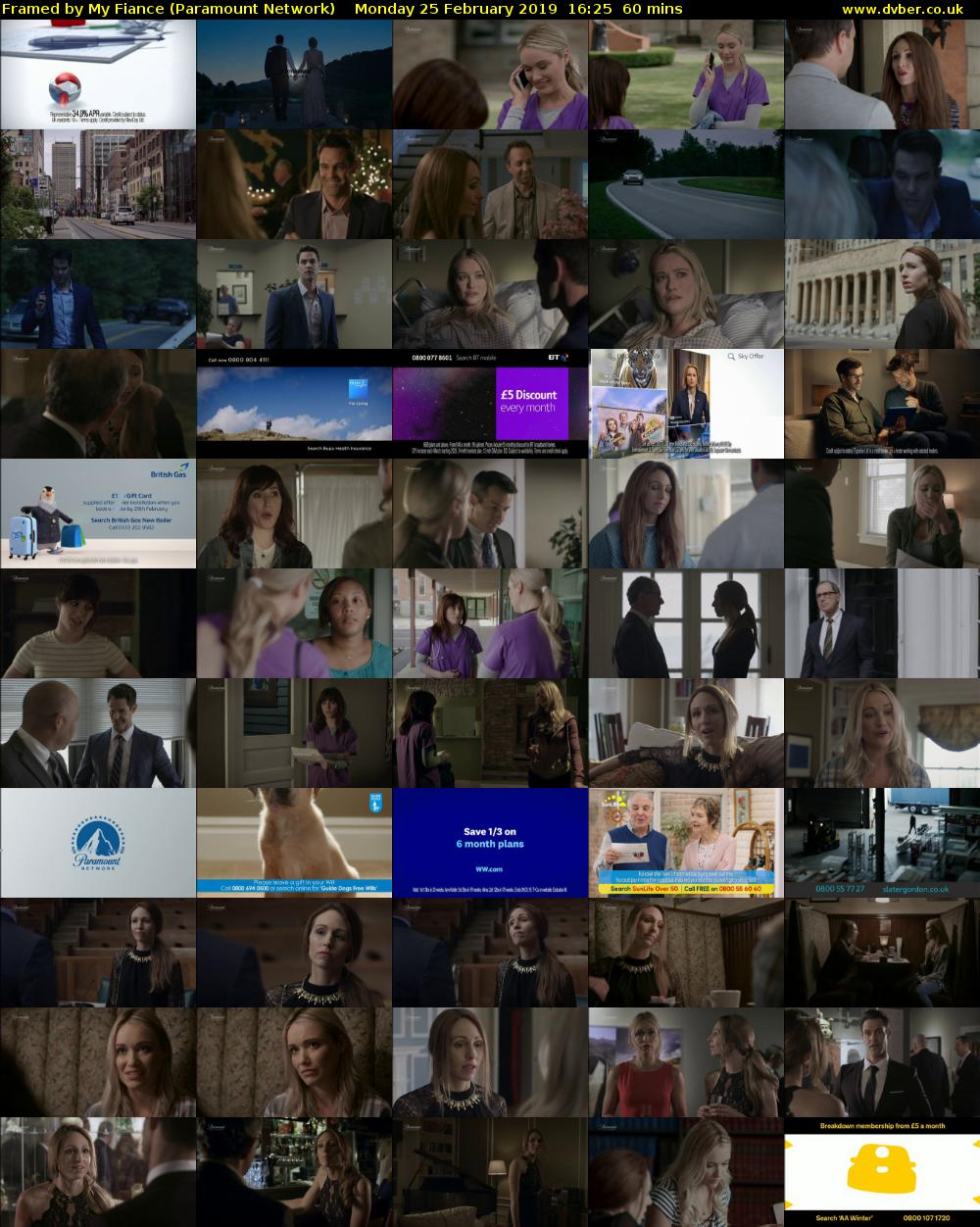 Framed by My Fiance (Paramount Network) Monday 25 February 2019 16:25 - 17:25