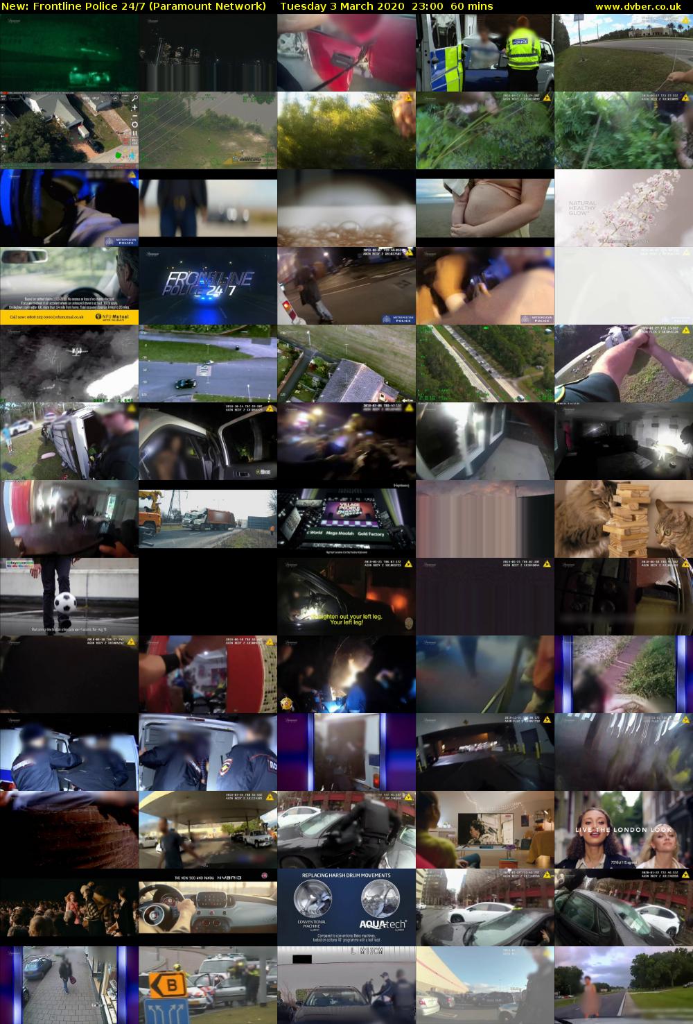 Frontline Police 24/7 (Paramount Network) Tuesday 3 March 2020 23:00 - 00:00
