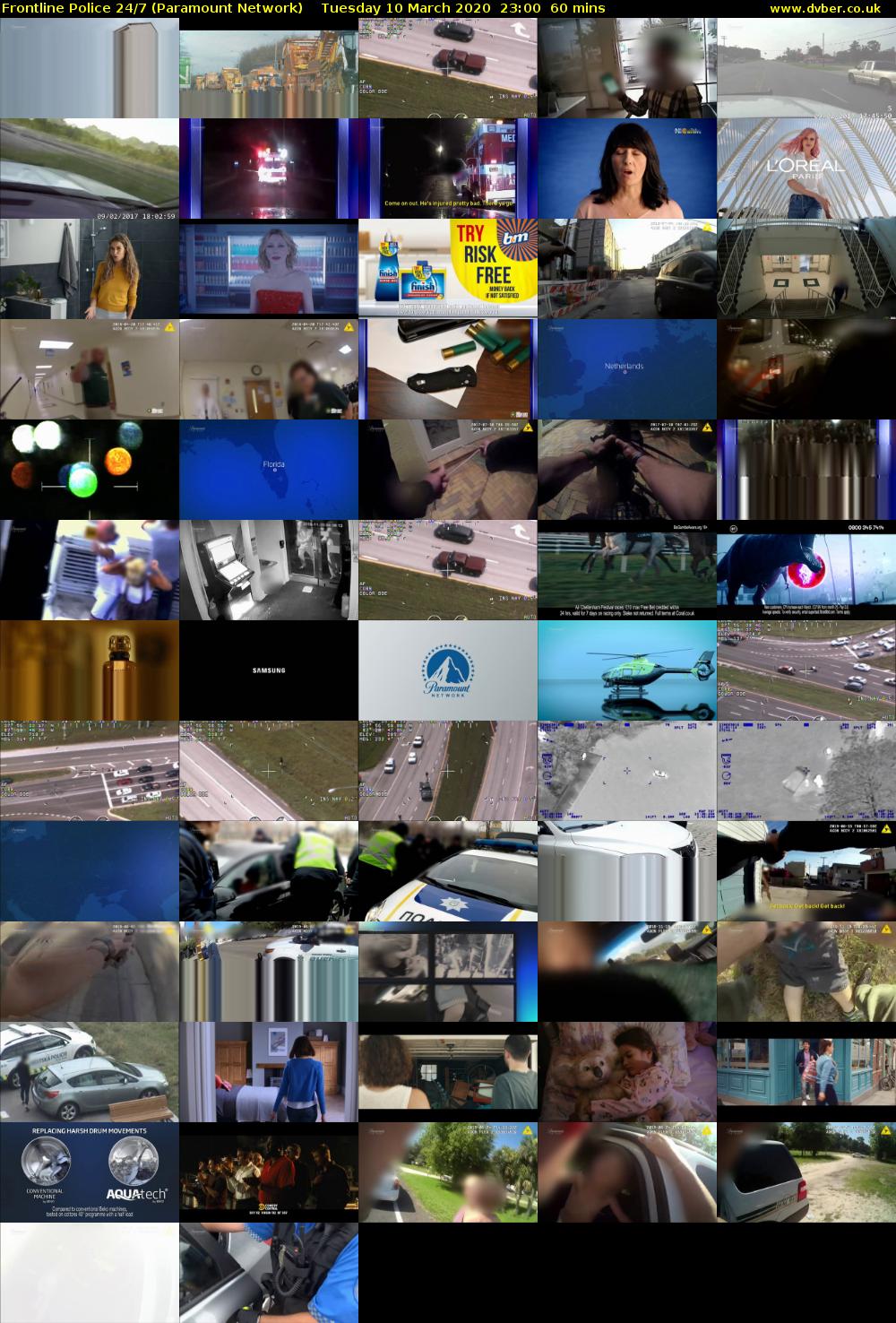 Frontline Police 24/7 (Paramount Network) Tuesday 10 March 2020 23:00 - 00:00