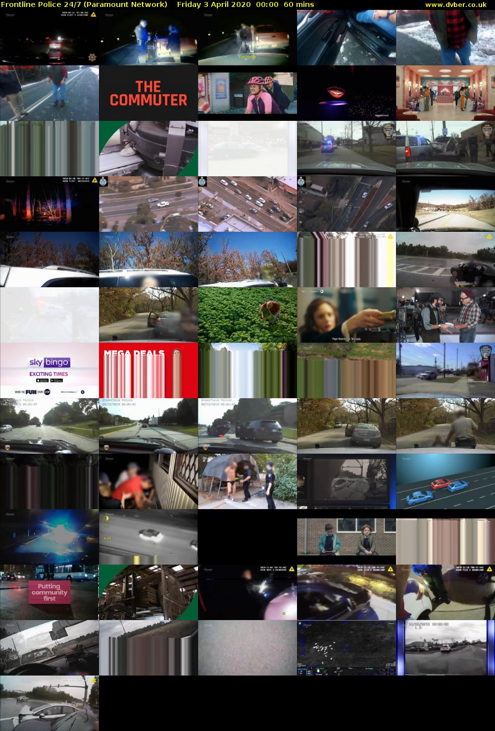 Frontline Police 24/7 (Paramount Network) Friday 3 April 2020 00:00 - 01:00