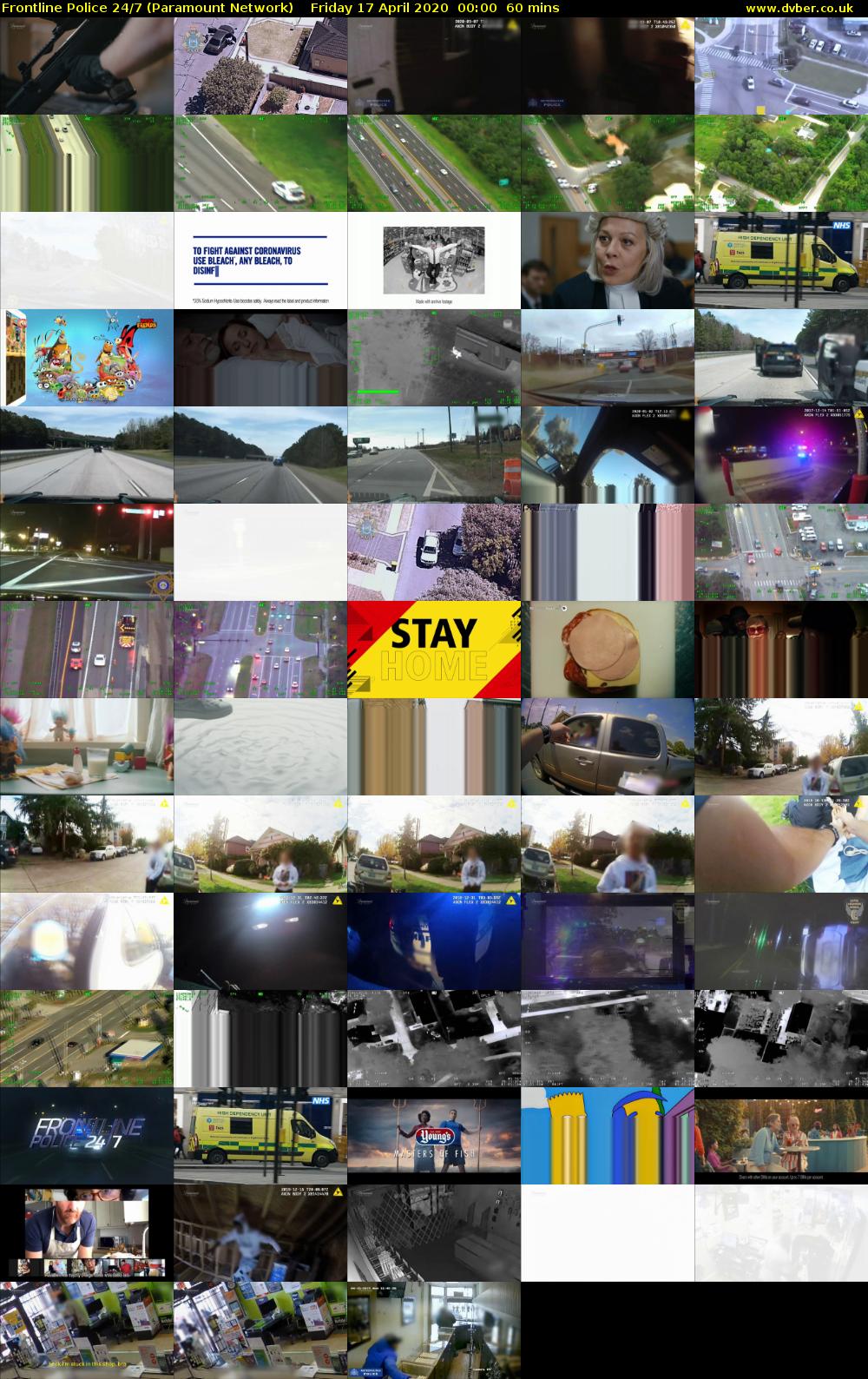 Frontline Police 24/7 (Paramount Network) Friday 17 April 2020 00:00 - 01:00