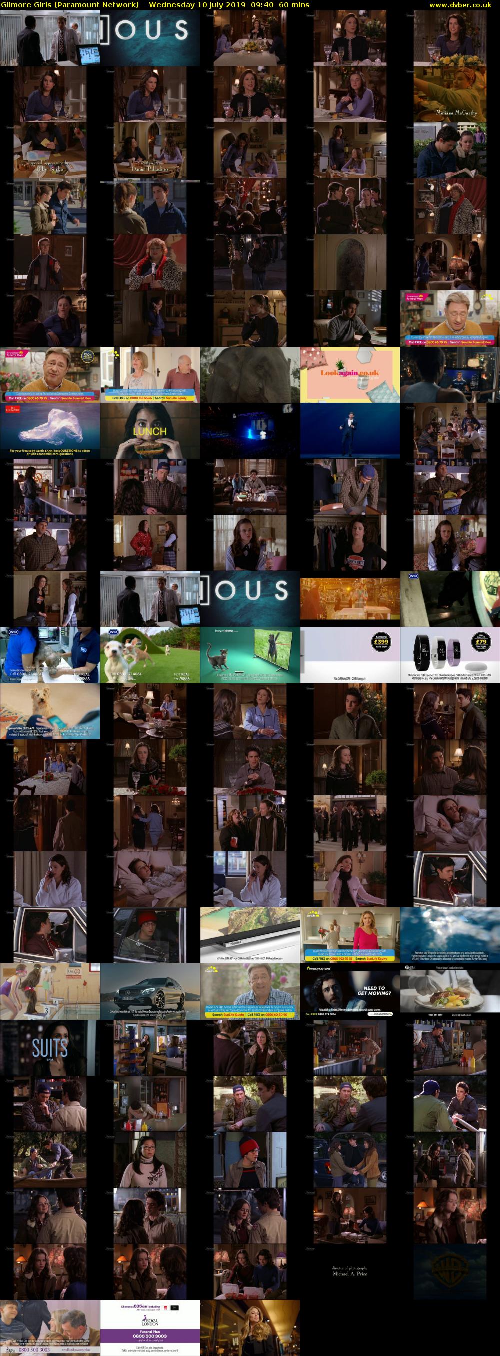Gilmore Girls (Paramount Network) Wednesday 10 July 2019 09:40 - 10:40